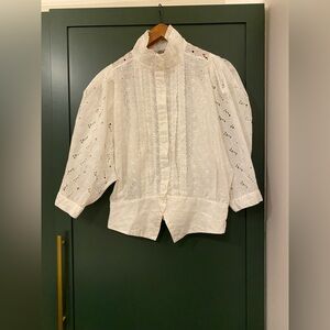 Vintage White Eyelet Blouse